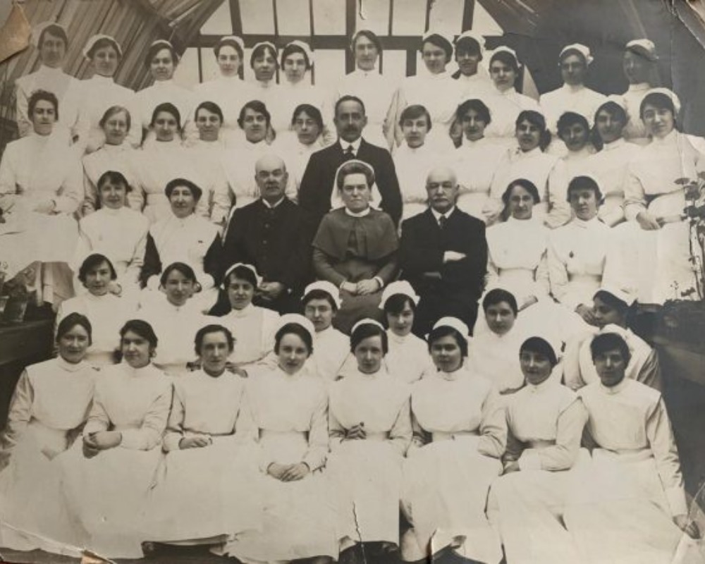 GRI Nursing and Medical staff including GRI Matron (1907-1923), Jane Melrose and GRI superintendent (1902-1925)  Dr James Maxtone Thom