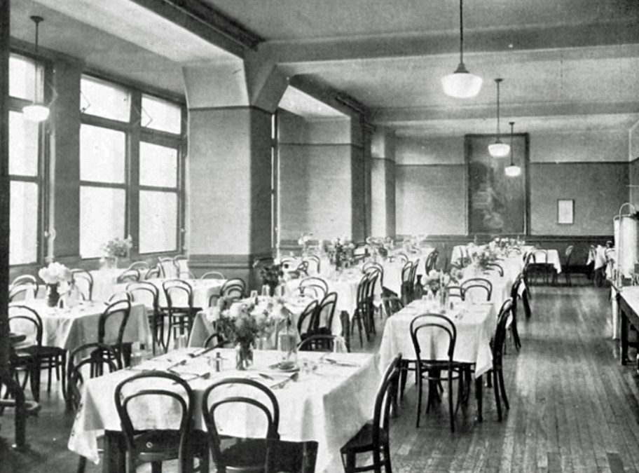 Nurses' dining room c1950 (now the site of Aroma Cafe in the old building)